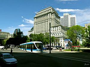 Concept fictif d'un réseau de tramways à Montréal - Source : Ville de Montréal