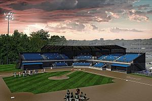 Drummondville donne le coup d’envoi pour la construction du stade de baseball Jacques-Desautels. Crédit : Ville de Drummondvile