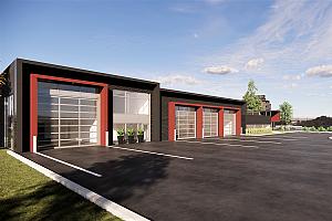 Agrandissement de la caserne de pompiers de Montmagny. Crédit : Ville de Montmagny