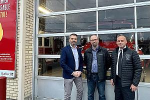 Agrandissement de la caserne de pompiers de Saint-Cyrille-de-Wendover. Crédit : Cabinet de la ministre des Affaires municipales