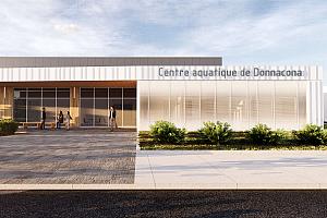 Mise en chantier du centre aquatique de Donnacona. Image : St-Gelais Montminy + Associés / Architectes 