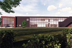 Début de la construction du nouveau centre de formation professionnelle à Mascouche. Crédit : Onico Architecture | Design tactique 