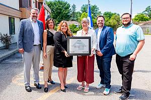 Inauguration de 31 studios pour des personnes à risque d'itinérance à Châteauguay. Crédit : Fédération régionale des OSBL d’habitation de la Montérégie et de l’Estrie