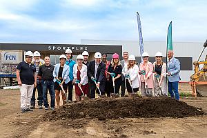 Lancement des travaux de construction du complexe aquatique intérieur à Châteauguay. Crédit : Ville de Châteauguay