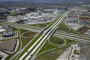 Début des travaux de sécurisation de l’échangeur des autoroutes 440 et 15 à Laval. Crédit : MTQ