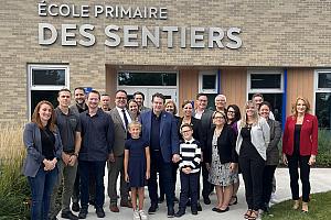 Inauguration d’une nouvelle école primaire à Notre-Dame-des-Prairies. Crédit : Centre de services scolaire des Samares