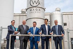 Une unité de production de gaz naturel renouvelable en Mauricie. Crédit : Waga Energy