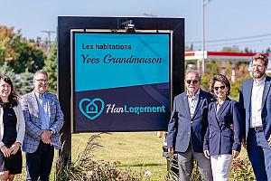 Inauguration de 24 logements sociaux et abordables à Rivière-du-Loup. Crédit : SHQ