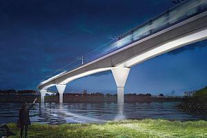 Pont entre l'Île-des-Sœurs et le sud de Montréal - Image : Réseau express métropolitain