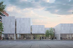 Pelletée de terre pour la construction du nouveau musée de l'Holocauste de Montréal. Crédit : KPMB Architects + Daoust Lestage Lizotte Stecker Architecture