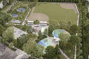 Saint-Bruno-de-Montarville présente un plan de réaménagement pour le parc Jolliet. Crédit : Ville de Saint-Bruno-de-Montarville