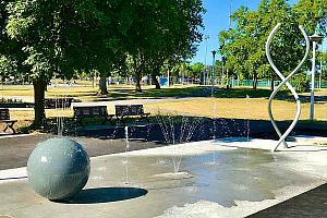 De nouvelles installations aquatiques au parc de la Louisiane. Crédit : Arrondissement de Rosemont–La Petite-Patrie.