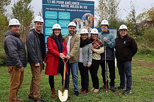 Aménagement de sentiers pédestres au parc naturel des Ruisseaux. Crédit : Ville de Chambly