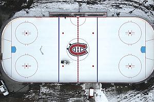 Une patinoire BLEU BLANC BOUGE inaugurée à Saguenay. Crédit : Fondation des Canadiens pour l’enfance