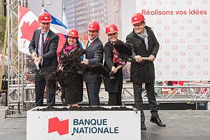 Début des travaux pour le siège social de la Banque Nationale