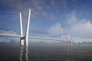 Le nouveau pont de l’Île-d’Orléans. Crédit : Ministère des Transports et de la Mobilité durable