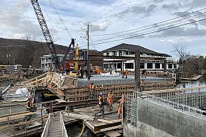 Réouverture du pont de la rue Main à North Hatley. Crédit : Transports Québec