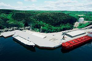 Le Gouvernement du Québec appuie la réalisation d'un agrandissement au port de Saguenay. Crédit : Port de Saguenay