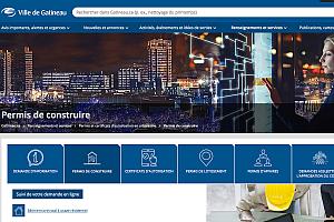 Gatineau développe un service de permis en ligne - Capture du site internet de la Ville de Gatineau
