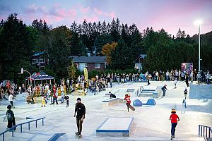 Saint-Sauveur inaugure son nouveau parc de planche à roulettes. Crédit : Érik Lemay pour Technical Skateboards