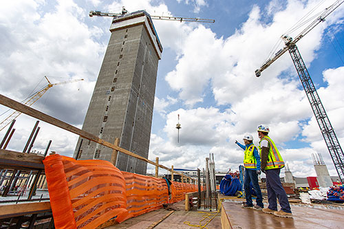 Aperçu du chantier - Image fournie par thyssenkrupp Elevator