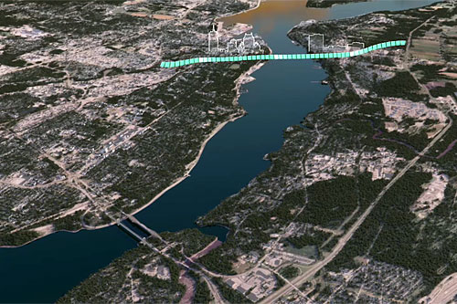 Un tunnel entre les villes de Québec et Lévis. Crédit : REC – Réseau express de la Capitale